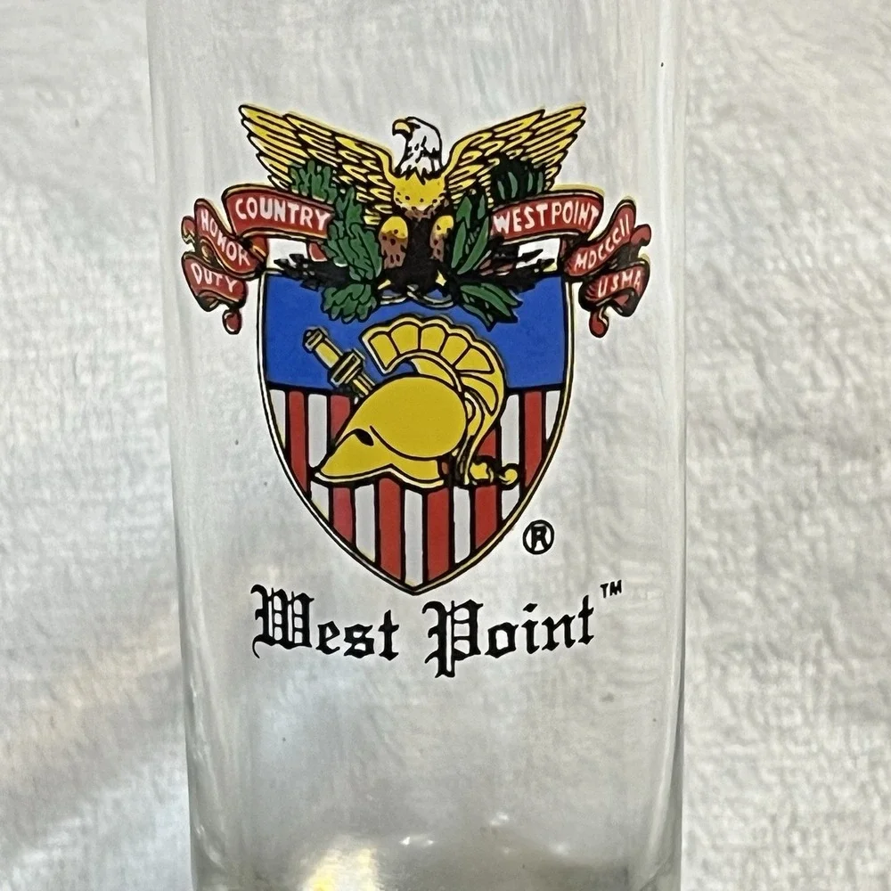 West Point US Army Military Academy  Tall Shooter Shot Glass Crest Design